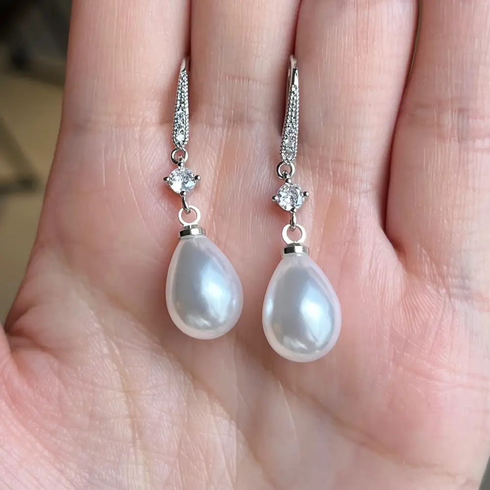 Cao Shi Pearl Earrings for Women Elegant All-Match Wedding Bridal - Image 5