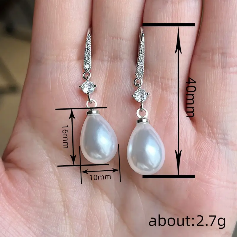 Cao Shi Pearl Earrings for Women Elegant All-Match Wedding Bridal - Image 7
