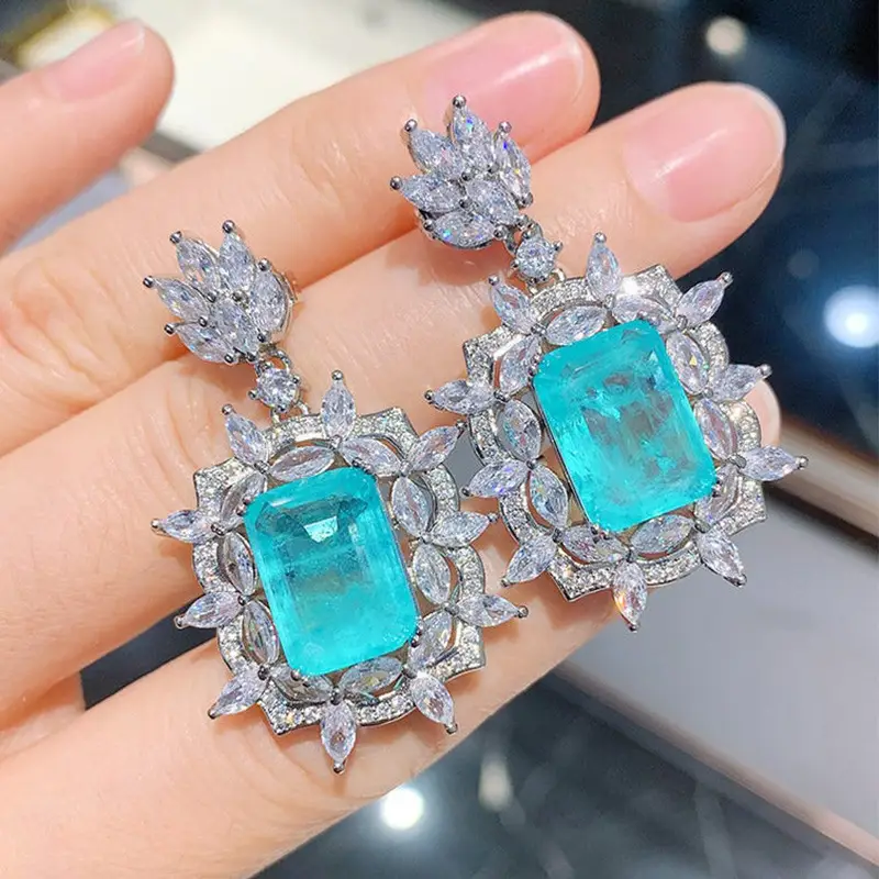 High-Grade Green Zircon French Retro Earrings for Weddings & Banquets — feature 10