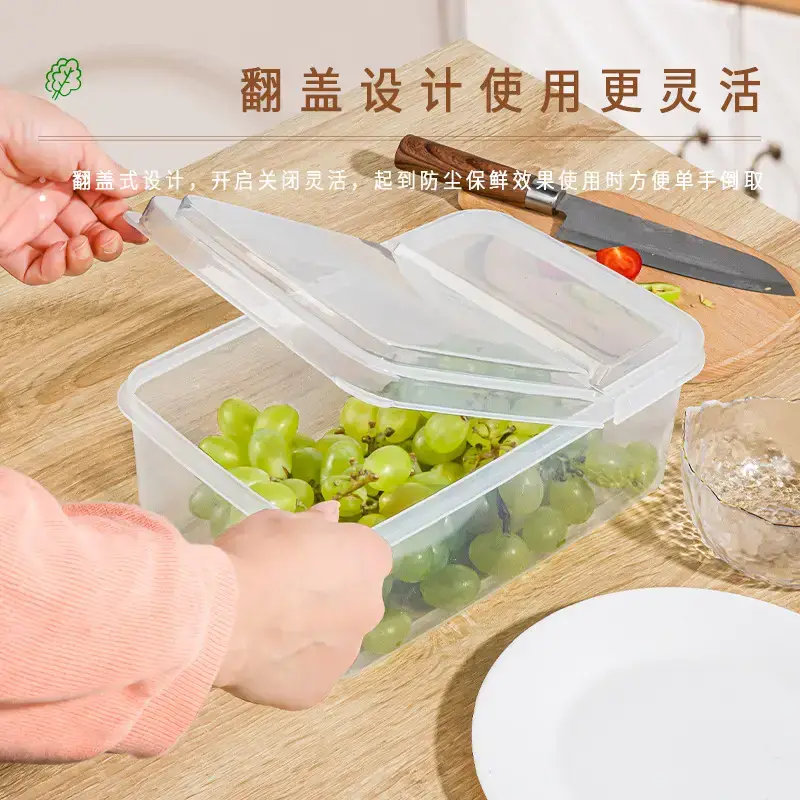 Transparent Half-Flip-Top Storage Box for Food Preservation - Image 15