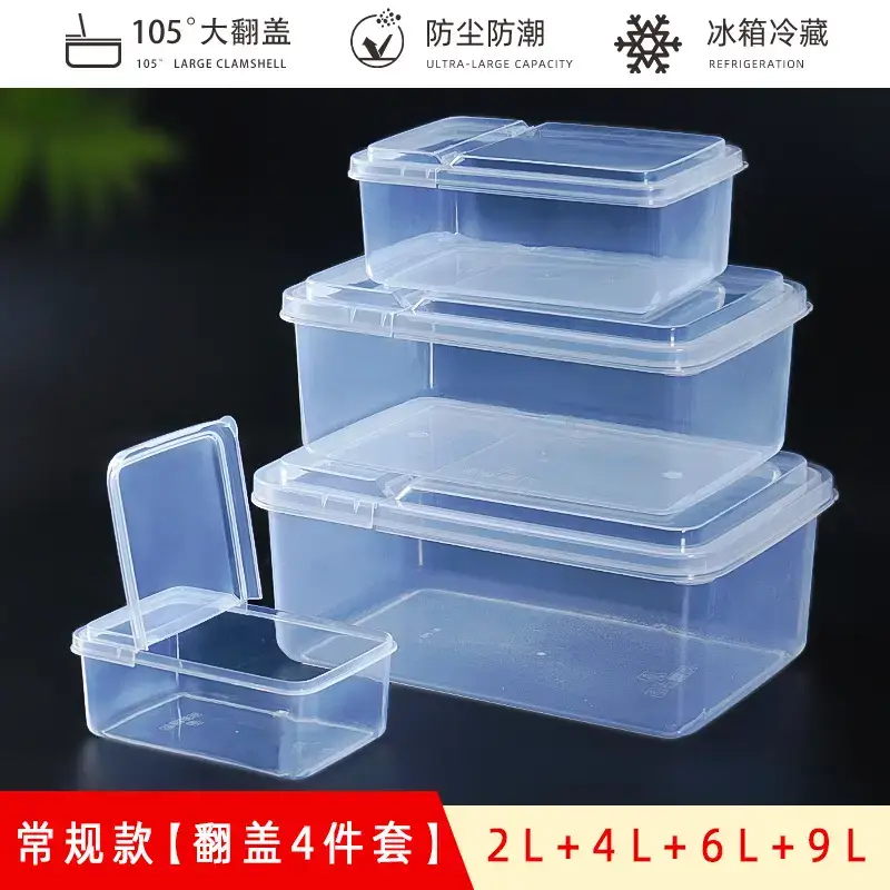 Transparent Half-Flip-Top Storage Box for Food Preservation - Image 10
