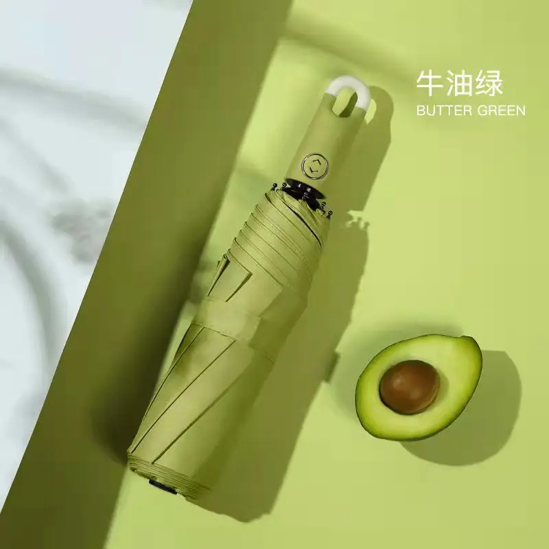 Black Folding Umbrella with Automatic Lock & UV Protection - Image 4