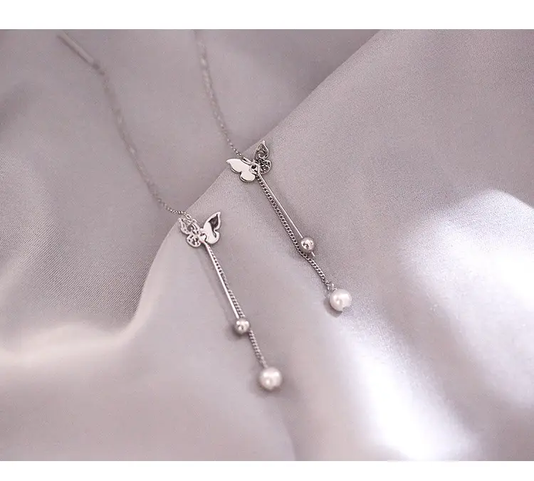 925 Sterling Silver Butterfly Pearl Earrings for Girls — feature 1
