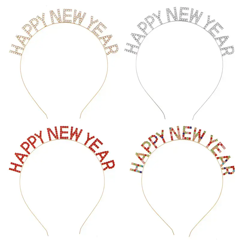 HAPPY NEW YEAR Alloy Crystal Headband for Women - Image 9