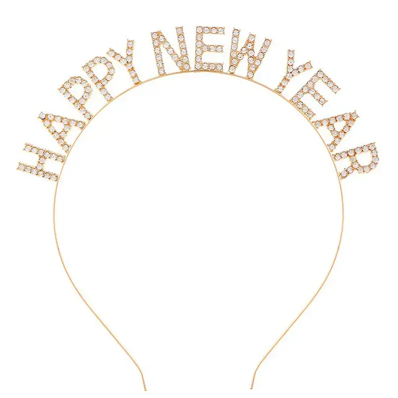 HAPPY NEW YEAR Alloy Crystal Headband for Women - Image 10