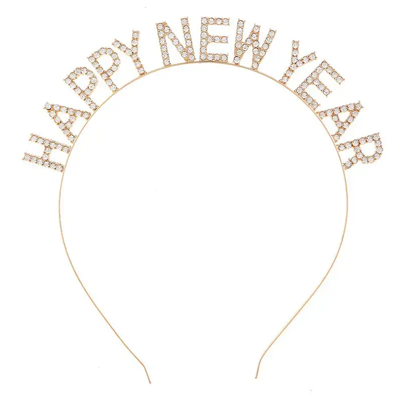 HAPPY NEW YEAR Alloy Crystal Headband for Women — feature 12