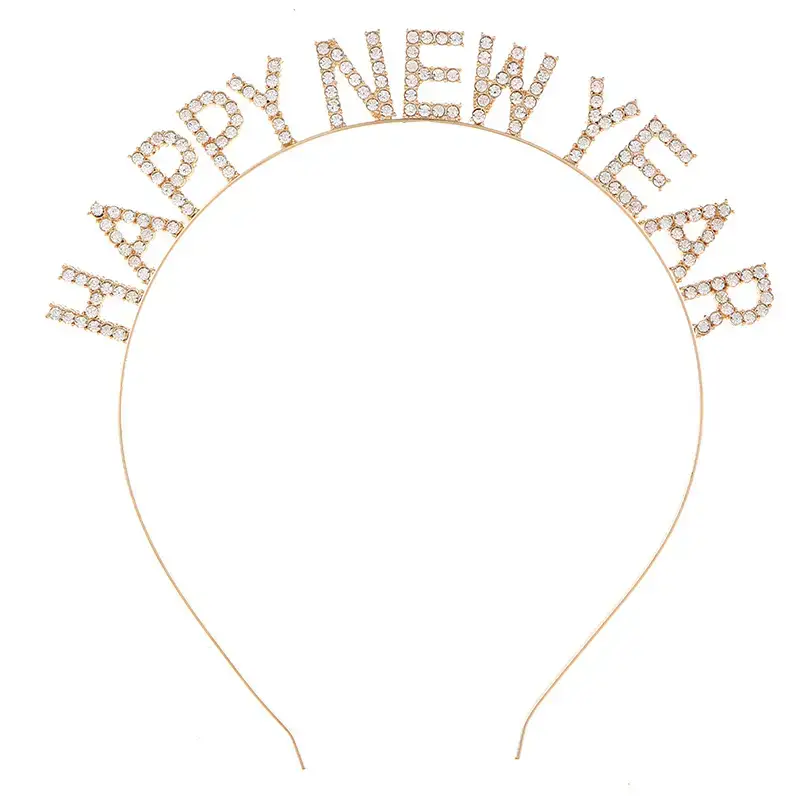 HAPPY NEW YEAR Alloy Crystal Headband for Women - Image 2