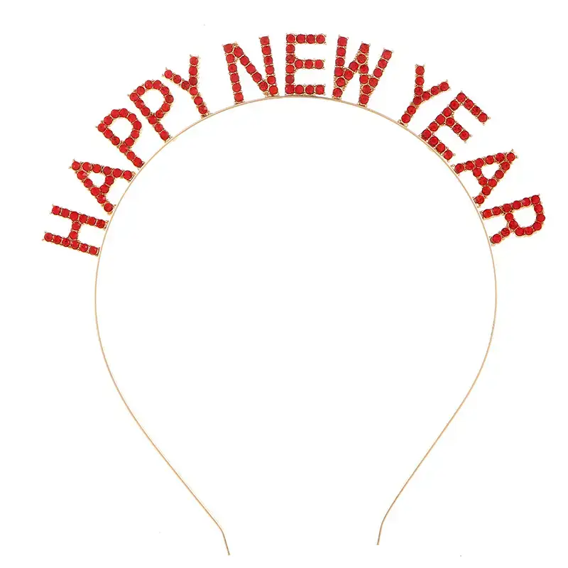 HAPPY NEW YEAR Alloy Crystal Headband for Women - Image 3