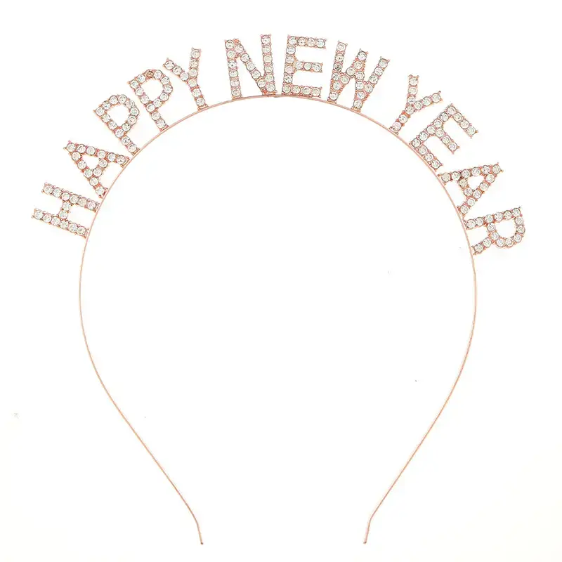 HAPPY NEW YEAR Alloy Crystal Headband for Women - Image 5