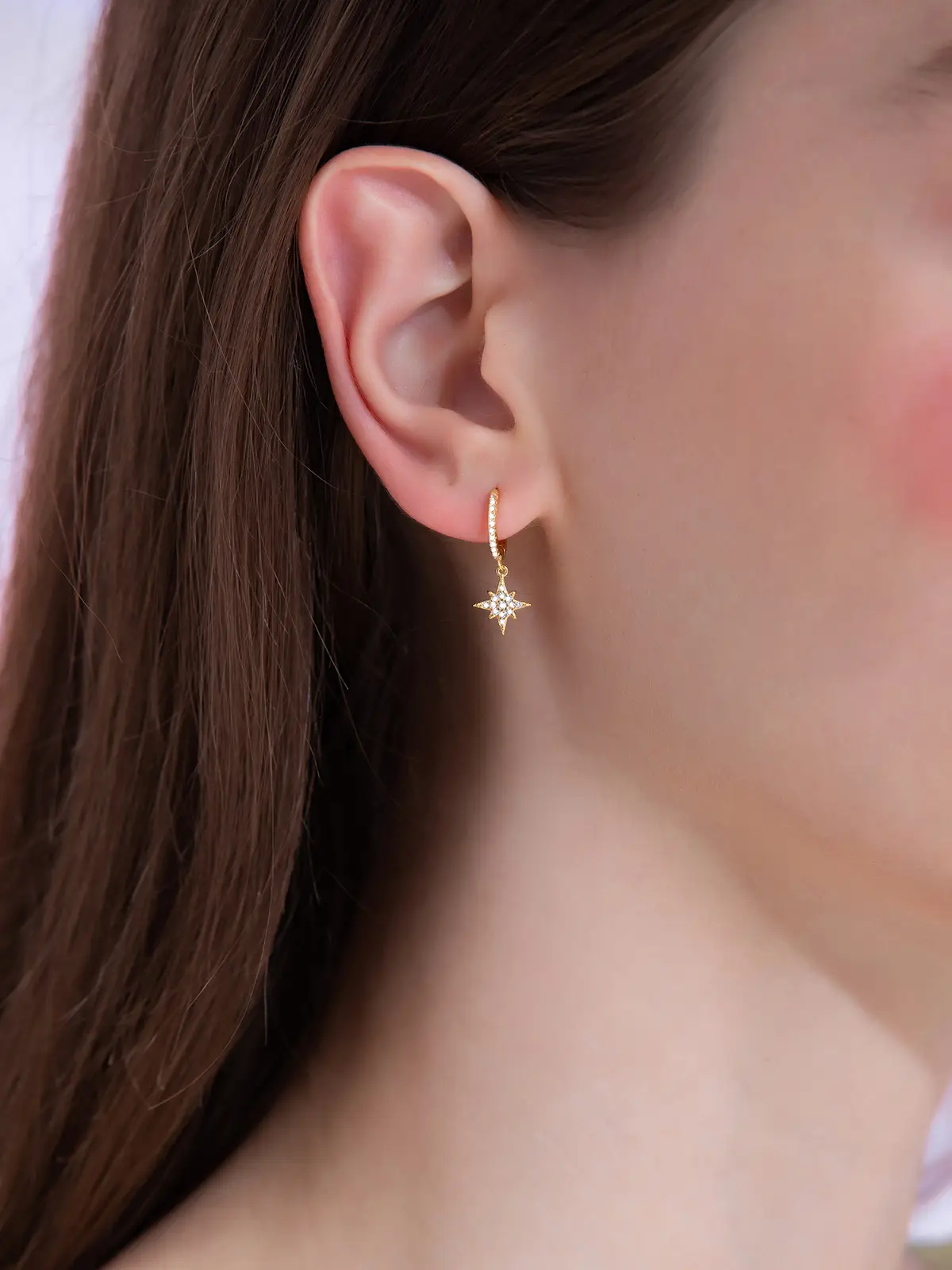 Women's Star Moon Earrings 925 Sterling Silver Autumn - Image 3
