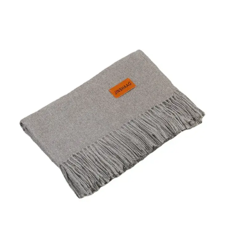 Orange Fringed Cashmere Shawl Extra Large - Image 21