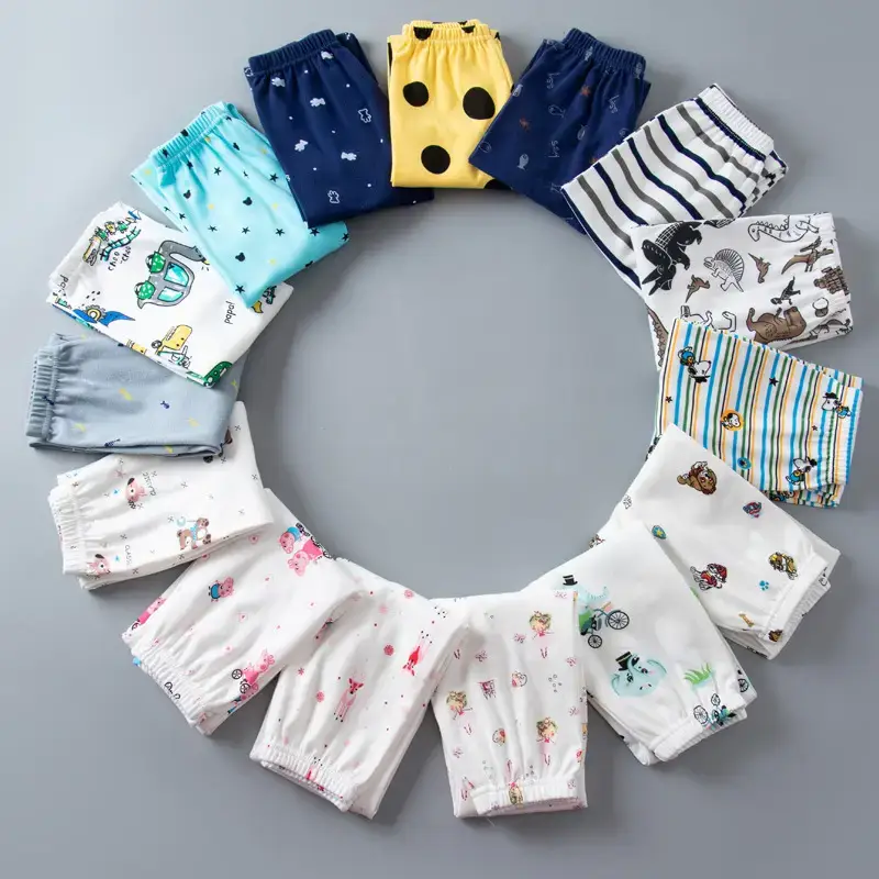 Children's Pink Bear Print Cotton Pajama Pants - Image 23