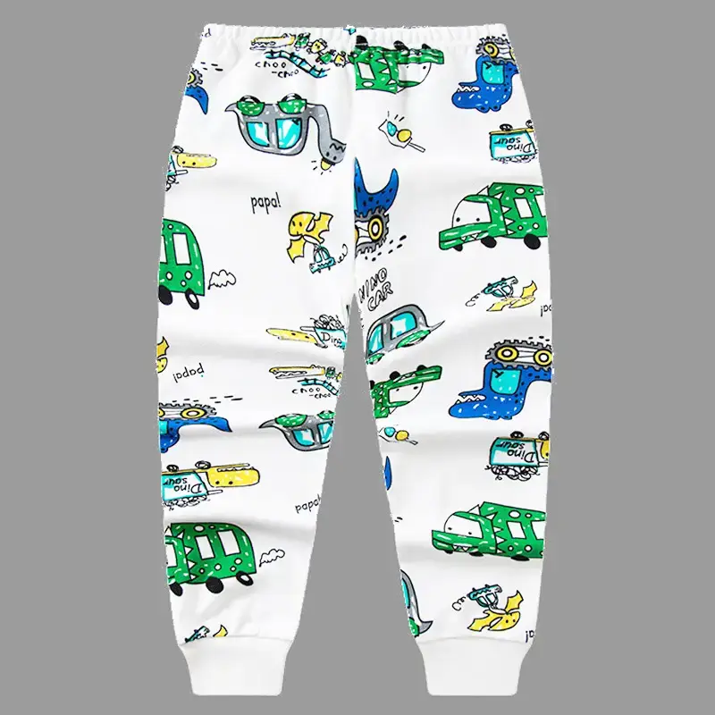 Children's Pink Bear Print Cotton Pajama Pants - Image 13