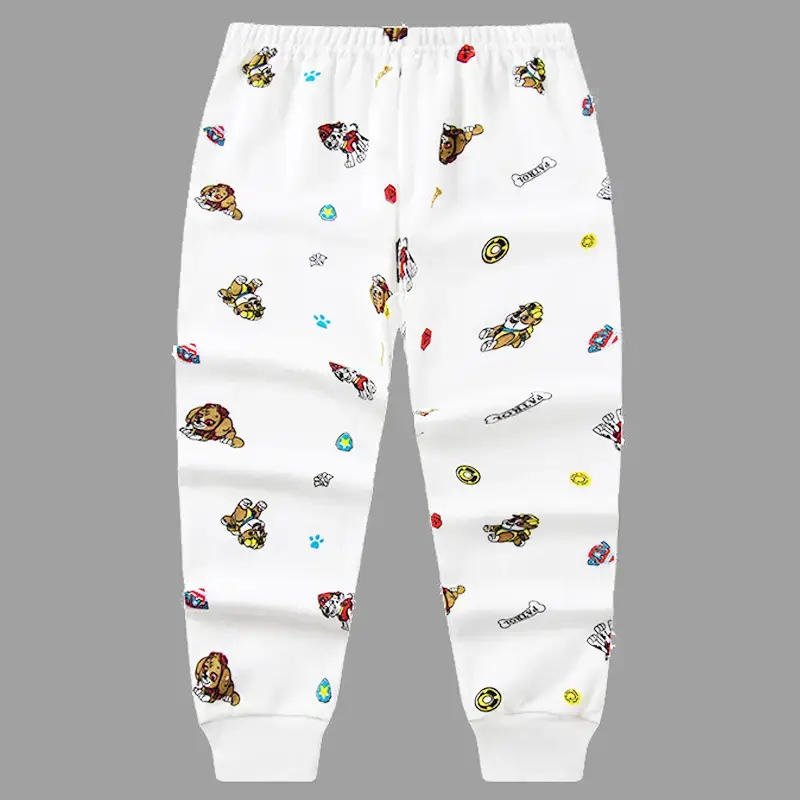 Children's Pink Bear Print Cotton Pajama Pants - Image 16