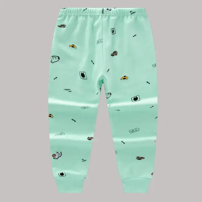 Children's Pink Bear Print Cotton Pajama Pants - Image 19