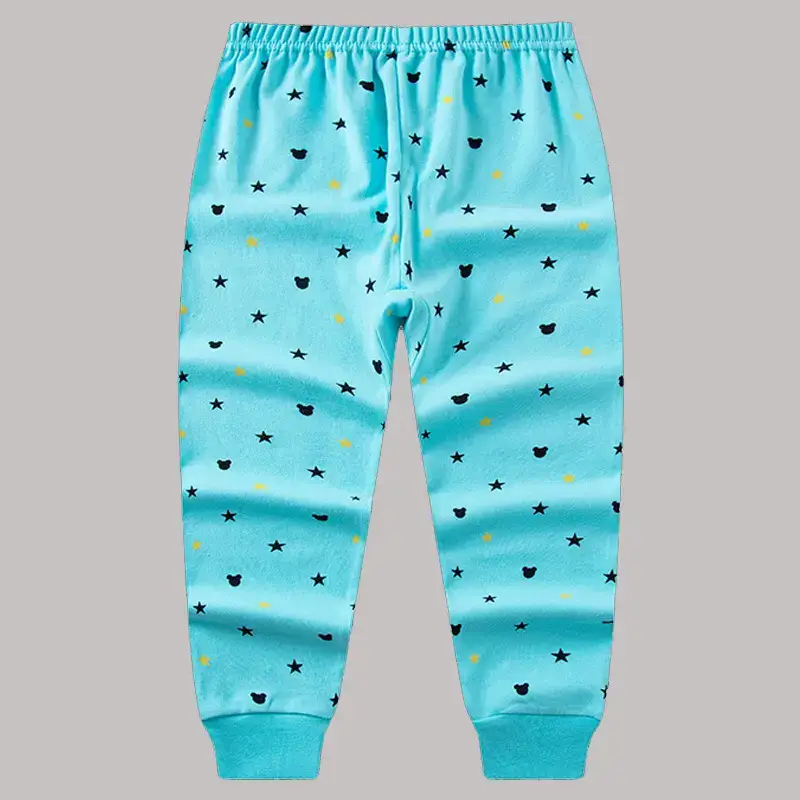 Children's Pink Bear Print Cotton Pajama Pants - Image 21