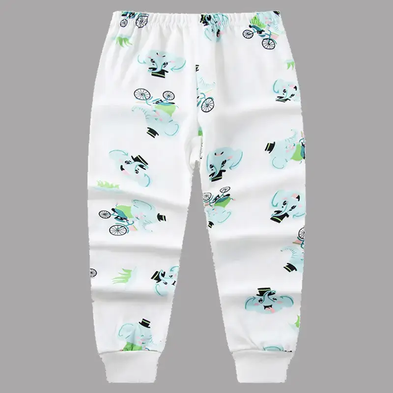 Children's Pink Bear Print Cotton Pajama Pants - Image 4