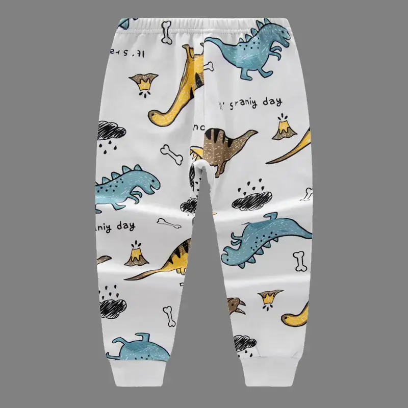 Children's Pink Bear Print Cotton Pajama Pants - Image 7
