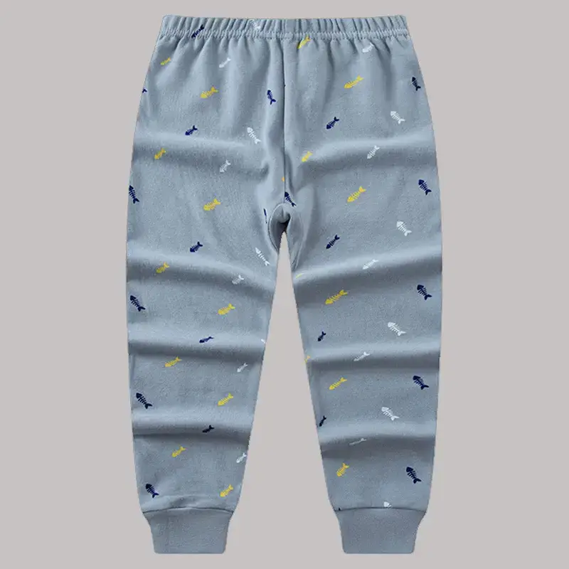 Children's Pink Bear Print Cotton Pajama Pants - Image 9