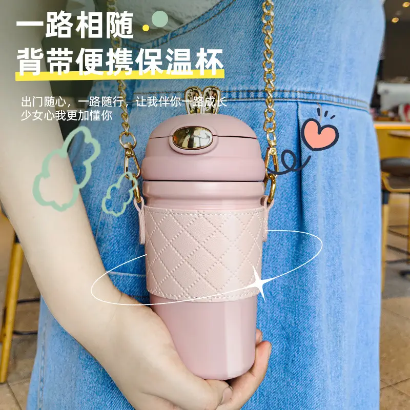 Pink Stainless Steel Thermos Cup for Girls - Image 7