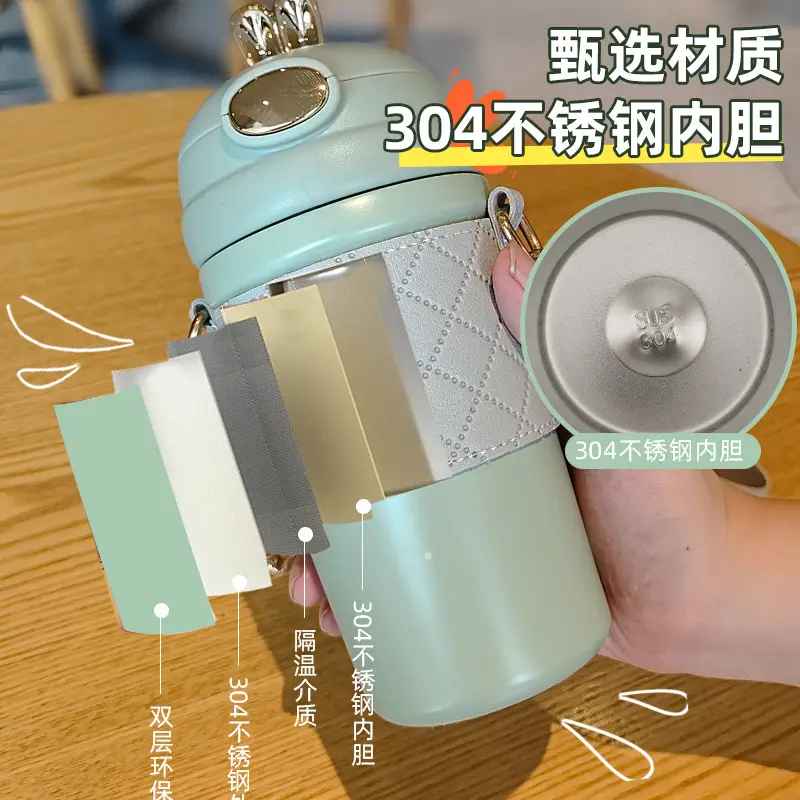 Pink Stainless Steel Thermos Cup for Girls - Image 9