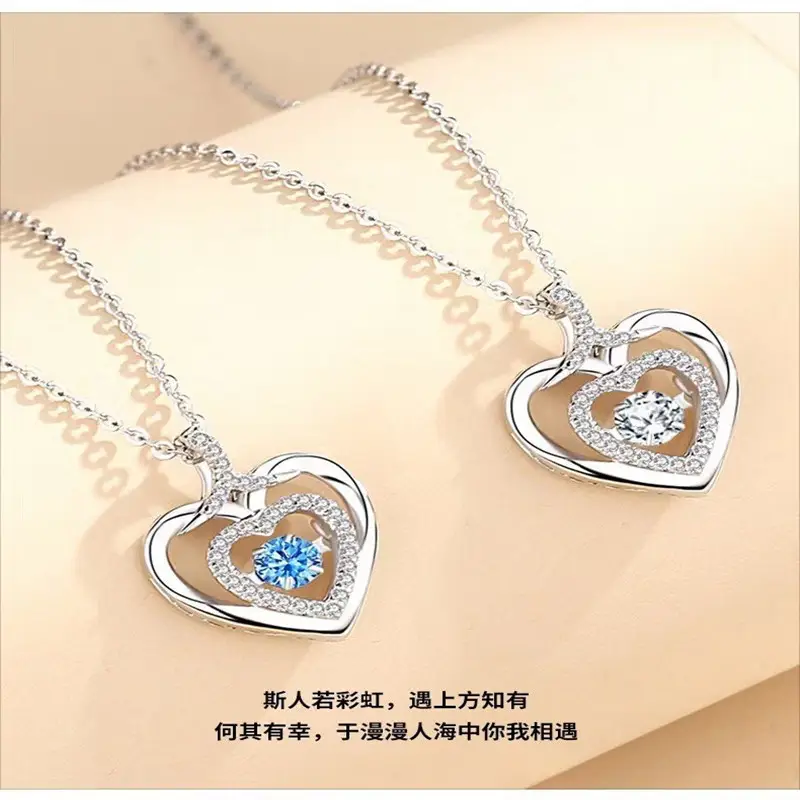Sweetheart Heart Pendant Necklace for Women Tanabata Valentine Gift - Image 5