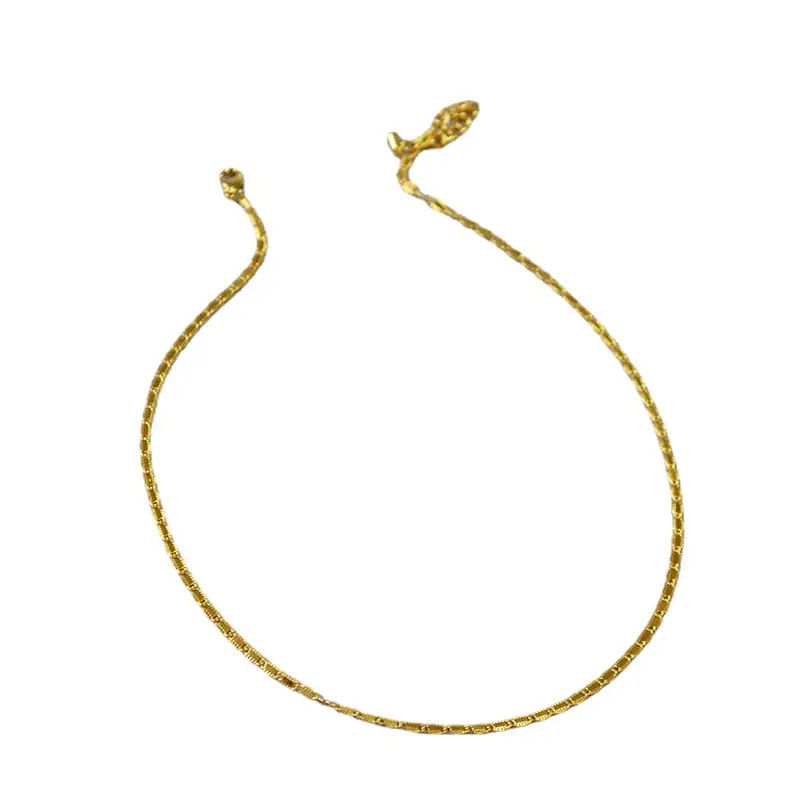 French Artistic Retro Lace Brass Gold Plated Necklace - Image 7