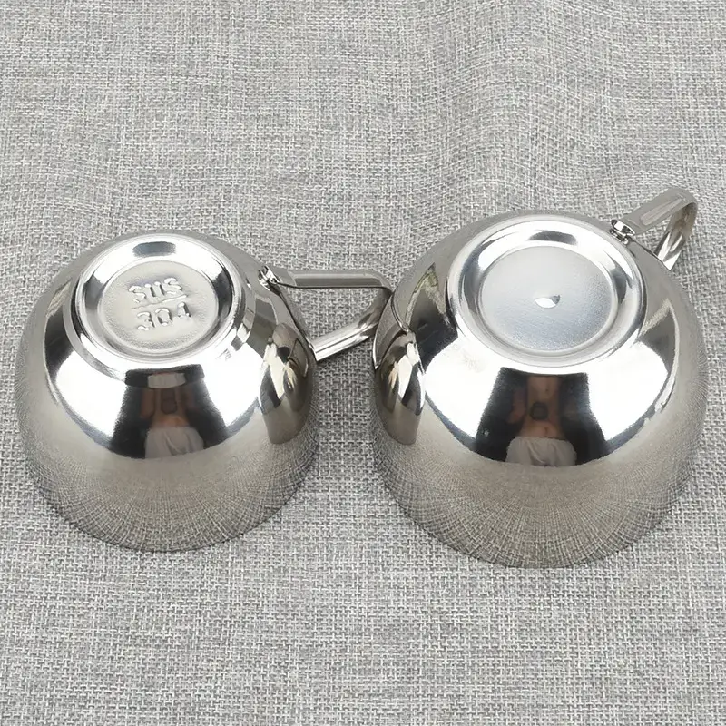 Double Layer Stainless Steel Coffee Cups Set 250ml - Image 4
