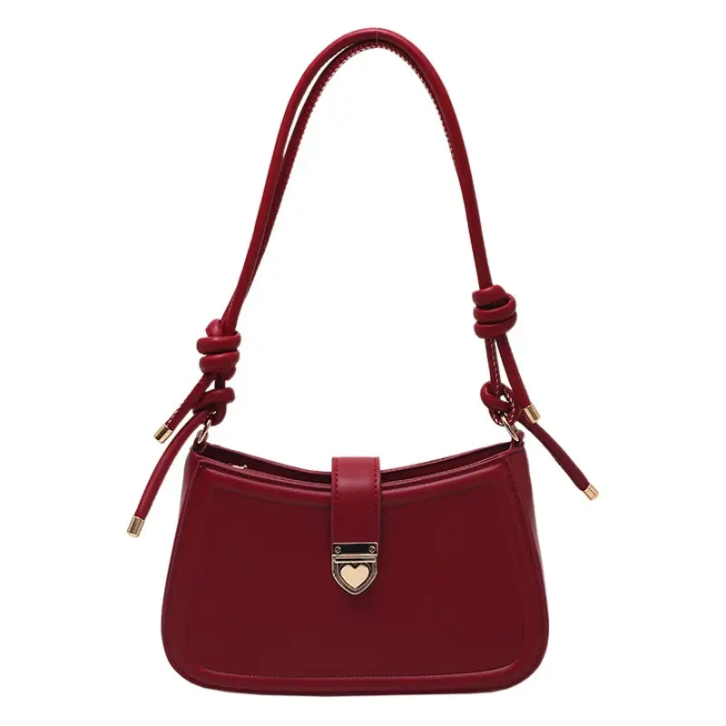 White Leather Shoulder Bag with Gold Hardware