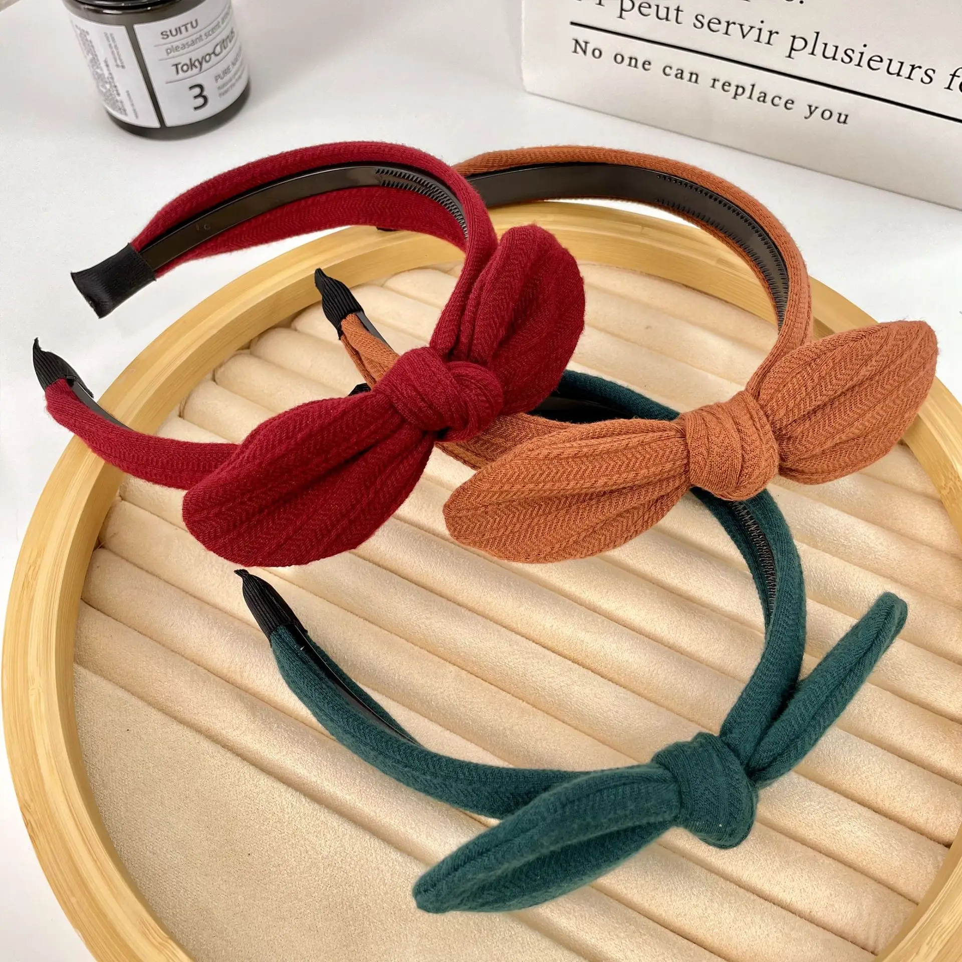 Korean Bow Headband with Wide Bristle for Women - Image 5