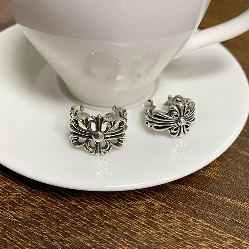Lanzhi 925 Sterling Silver Ring, Personalized Punk Exaggerated Design Jewelry, Hip-Hop Open Ring, Non-Fading Niche — feature 10