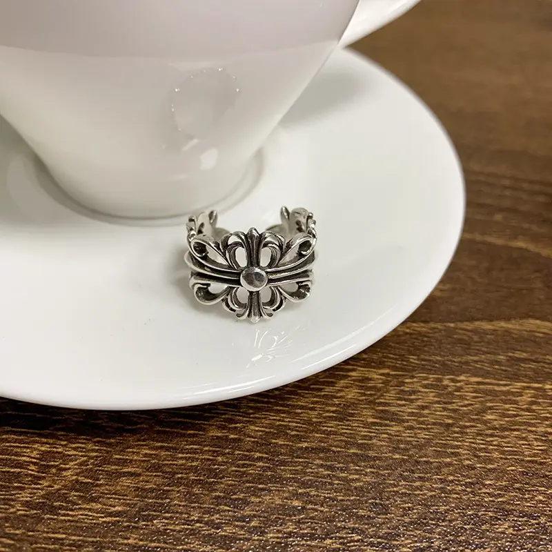 Lanzhi 925 Sterling Silver Ring, Personalized Punk Exaggerated Design Jewelry, Hip-Hop Open Ring, Non-Fading Niche — feature 18