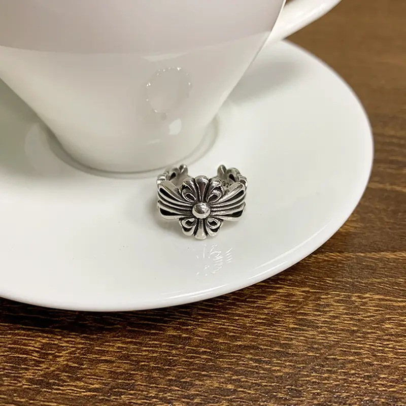 Lanzhi 925 Sterling Silver Ring, Personalized Punk Exaggerated Design Jewelry, Hip-Hop Open Ring, Non-Fading Niche — feature 23