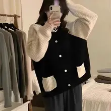 Women's V-Neck Cable Knit Pullover Sweater White — feature 12
