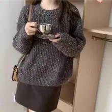 Women's V-Neck Cable Knit Pullover Sweater White — feature 13