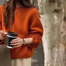 Women's V-Neck Cable Knit Pullover Sweater White — feature 6