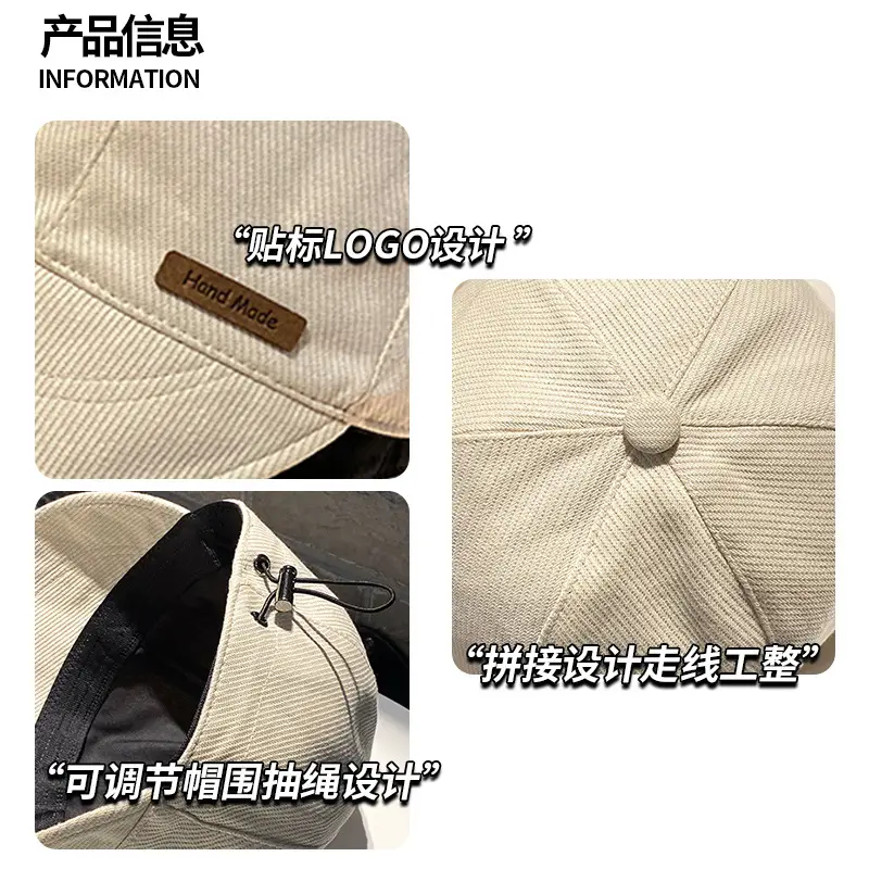 Black Adjustable Fisherman Cap for Kids Wide Brim - Image 6
