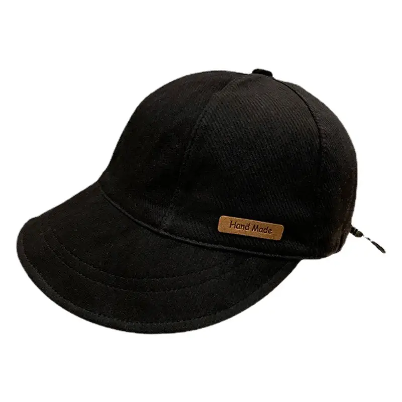 Black Adjustable Fisherman Cap for Kids Wide Brim
