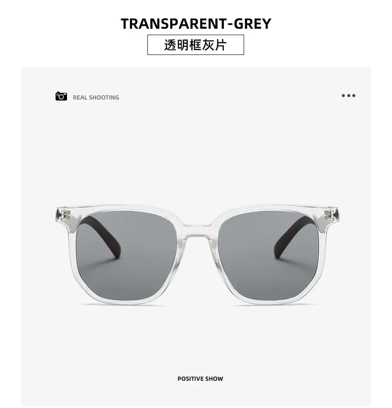 Korean Style Women Sunglasses Vintage Wood Grey Frame — feature 18