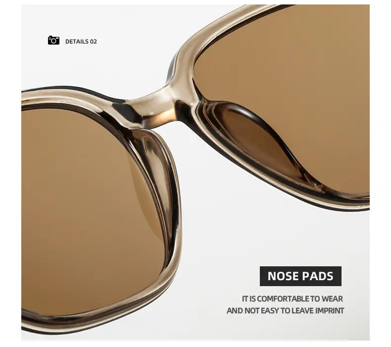 Korean Style Women Sunglasses Vintage Wood Grey Frame — feature 28
