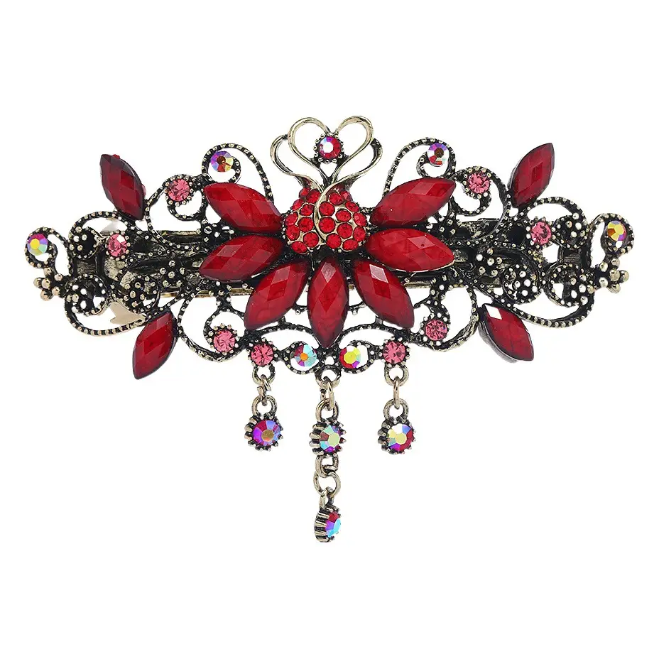 Retro Rhinestone Hair Clip for Women
