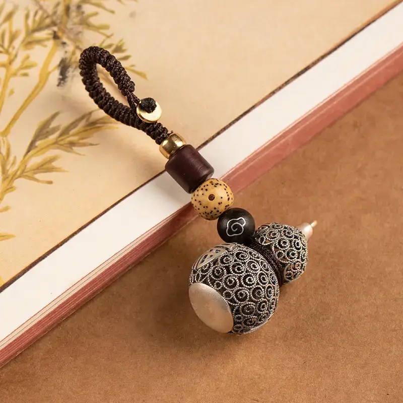 999 Foot Silver Gourd Pendant for Men Women Birthday Gift - Image 4
