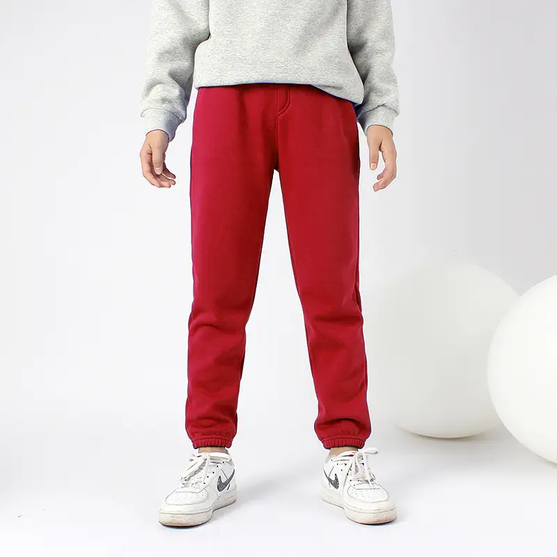 Green Fleece Pants for Boys Girls Large Winter Warm - Image 3