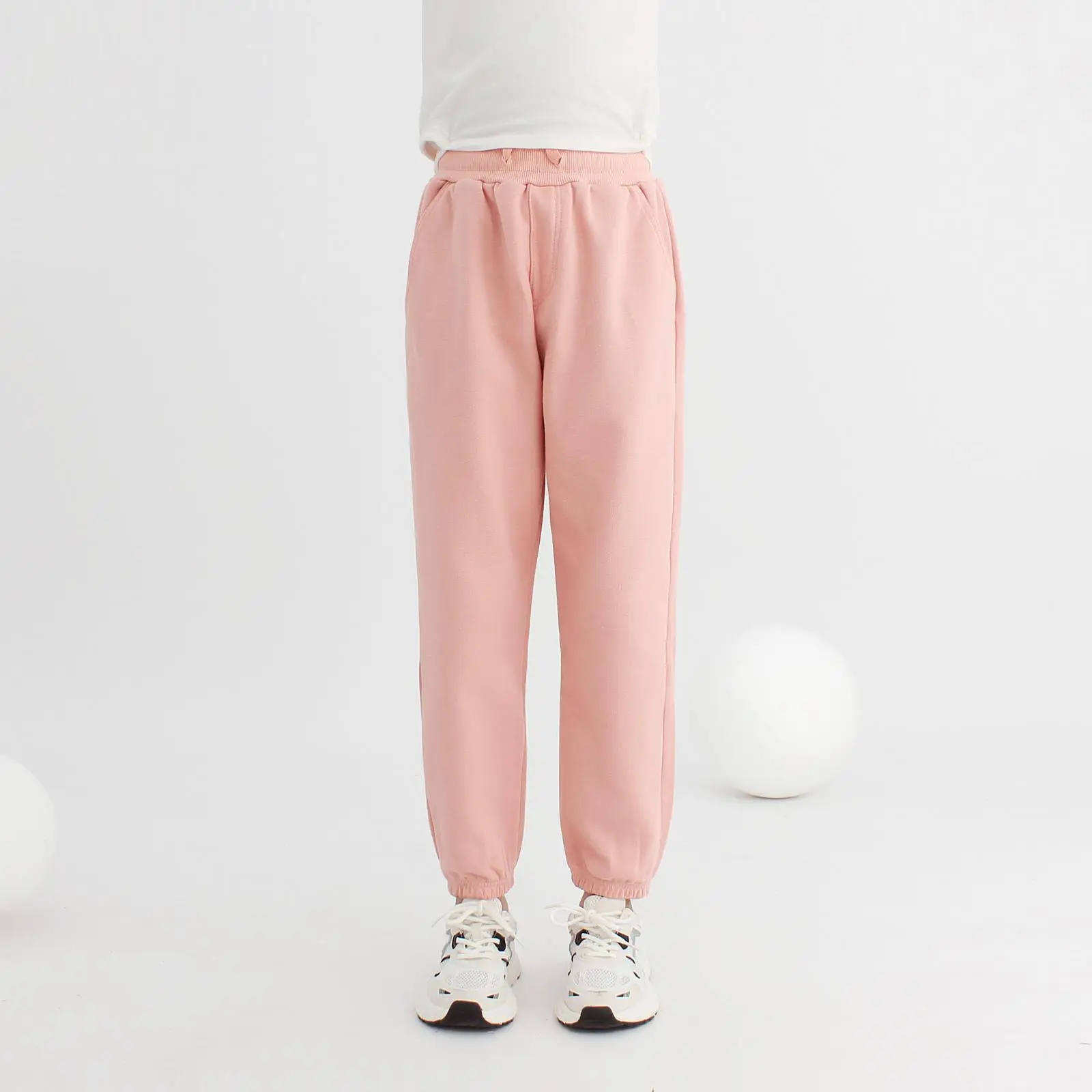 Green Fleece Pants for Boys Girls Large Winter Warm - Image 5