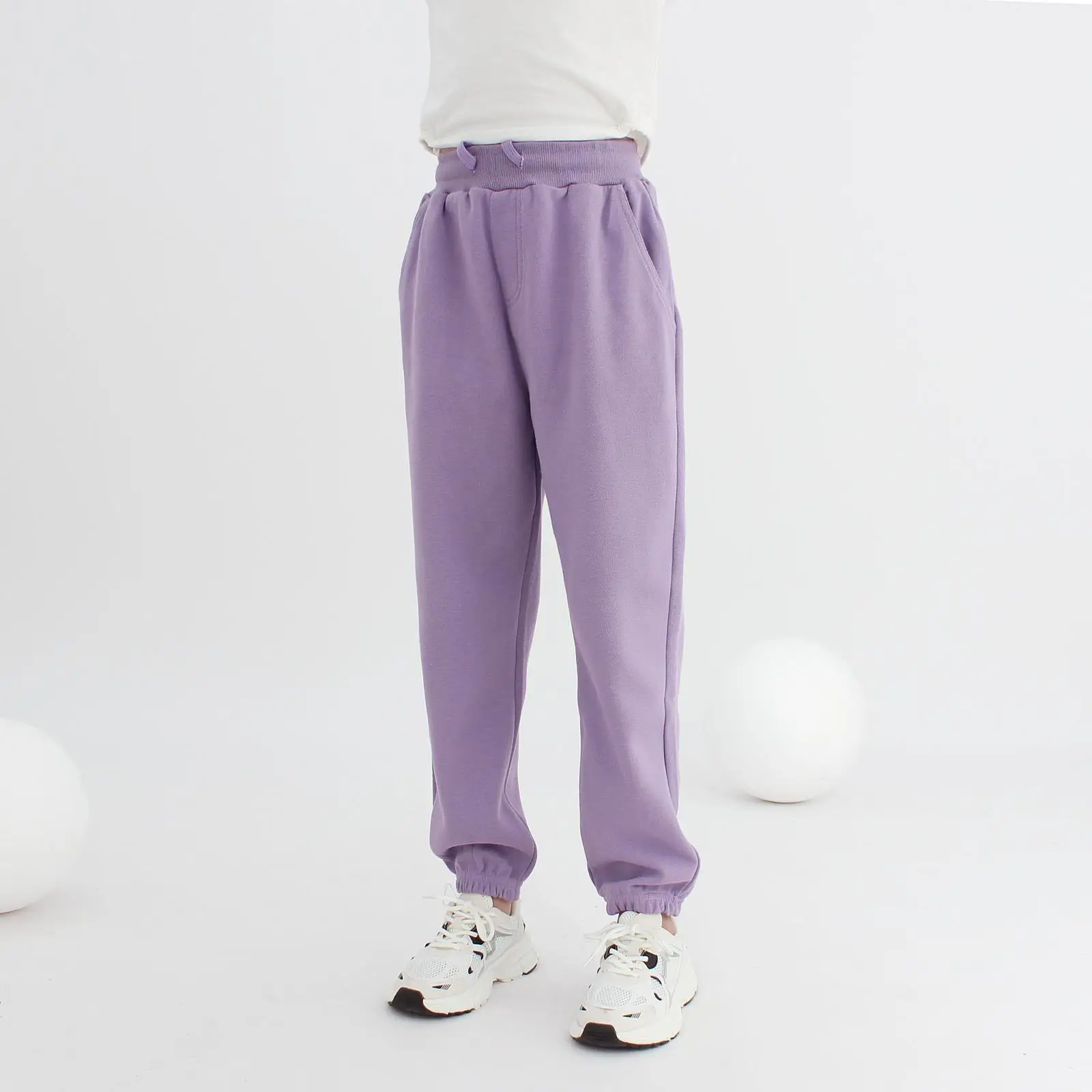 Green Fleece Pants for Boys Girls Large Winter Warm - Image 6