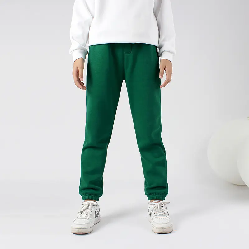 Green Fleece Pants for Boys Girls Large Winter Warm - Image 11