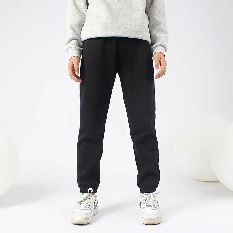 Green Fleece Pants for Boys Girls Large Winter Warm - Image 2