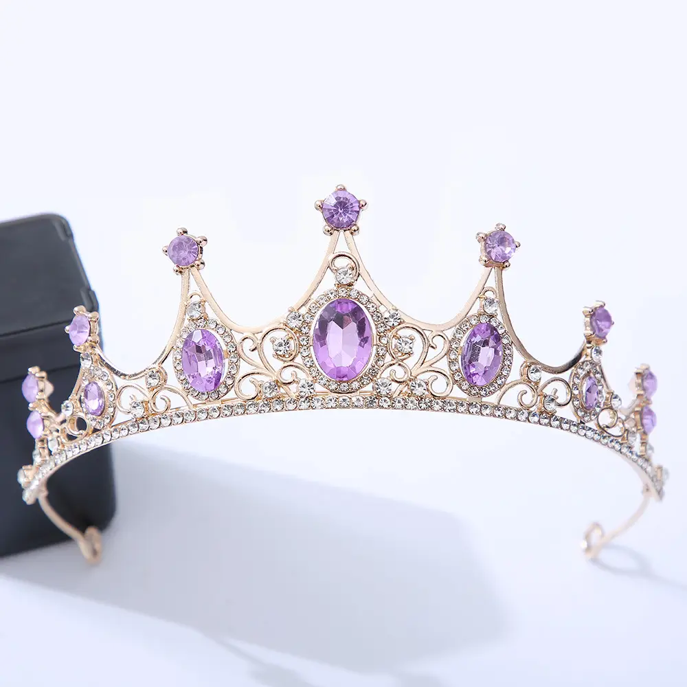 Bridal Crown Tiara Alloy Rhinestone & Crystal Set - Image 10