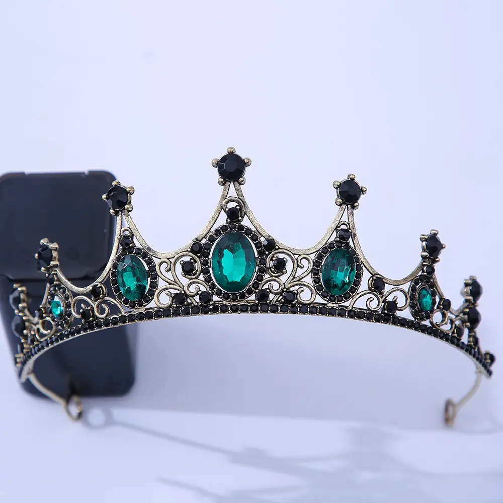 Bridal Crown Tiara Alloy Rhinestone & Crystal Set - Image 13