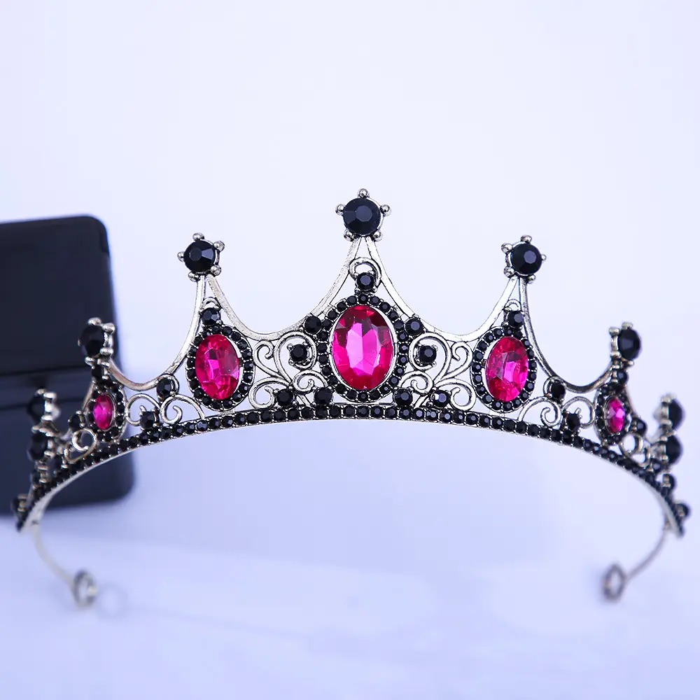 Bridal Crown Tiara Alloy Rhinestone & Crystal Set - Image 14